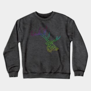 Geometric rainbow stag Crewneck Sweatshirt
